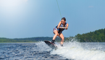 Try Wakesurfing, Wakeboarding or Water Skiing
